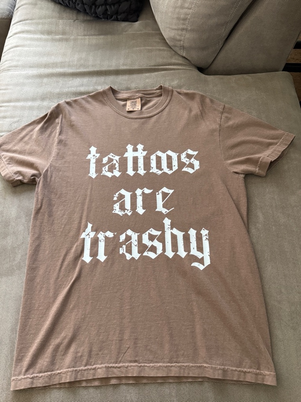Tattoos are Trashy Brown Graphic Tee - NEW!